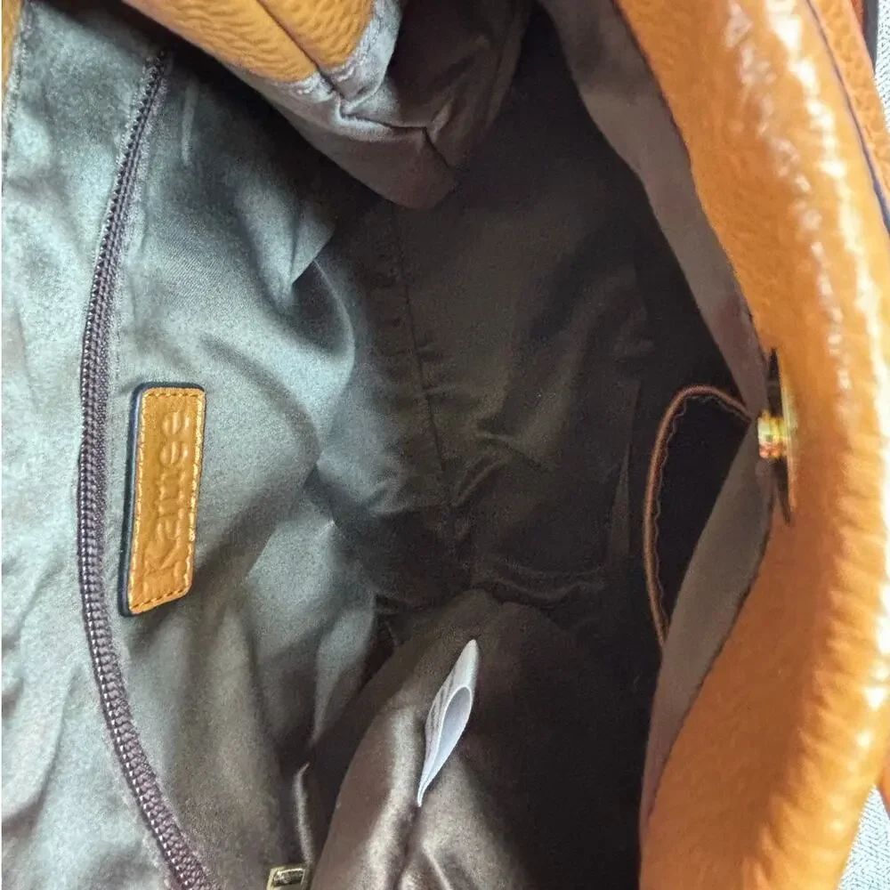 Kattee Classic Brown Leather Shoulder Tote Bag